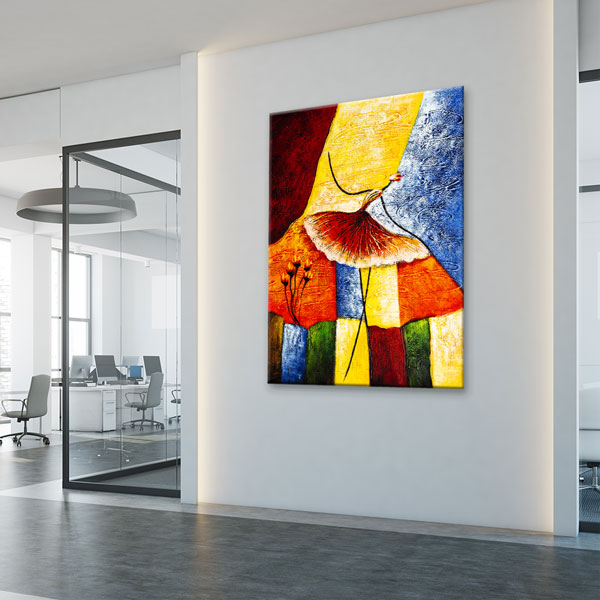 Renkli Balerin Figürü Temalı Sanatsal Kanvas Tablo 5062