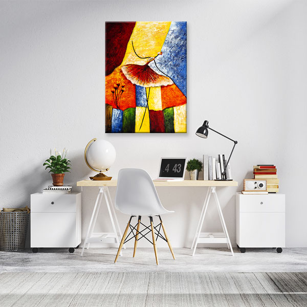 Renkli Balerin Figürü Temalı Sanatsal Kanvas Tablo 5062