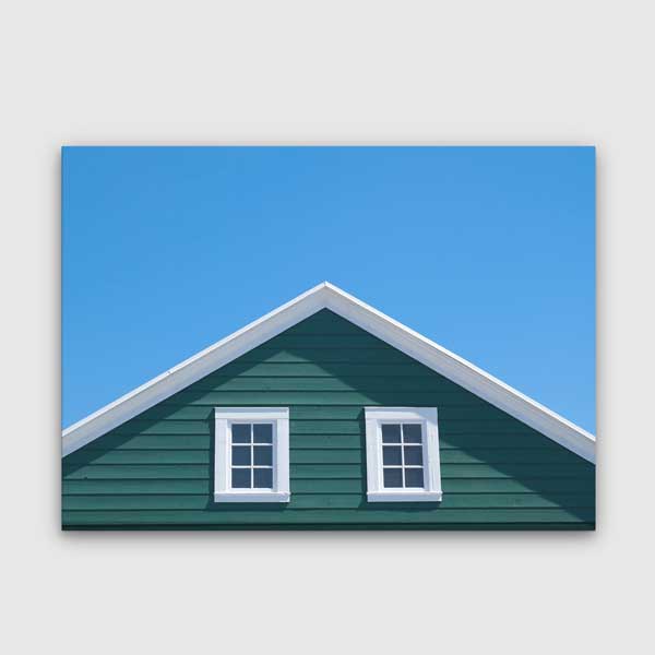 Yeşil Ev Cephe Detaylı Kanvas Tablo – 5541
