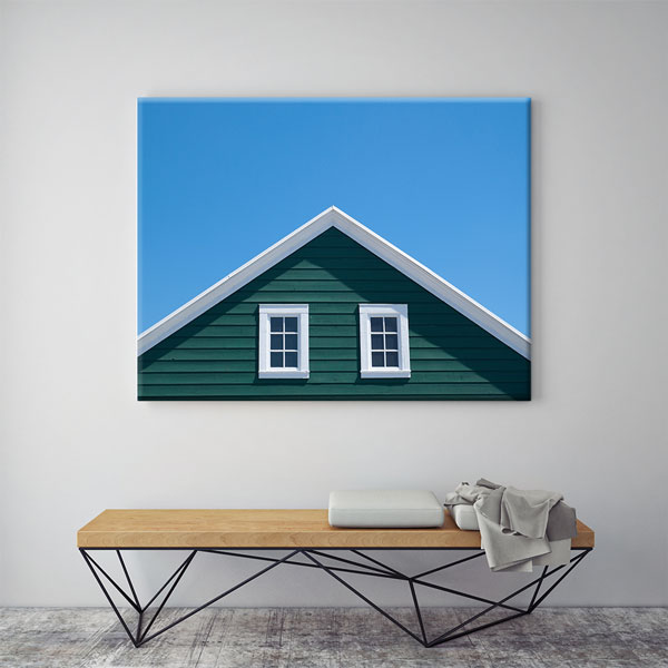 Yeşil Ev Cephe Detaylı Kanvas Tablo – 5541