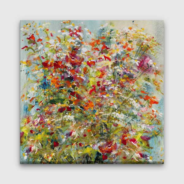 Soyut Çiçek Patlaması Temalı Kanvas Tablo 4228