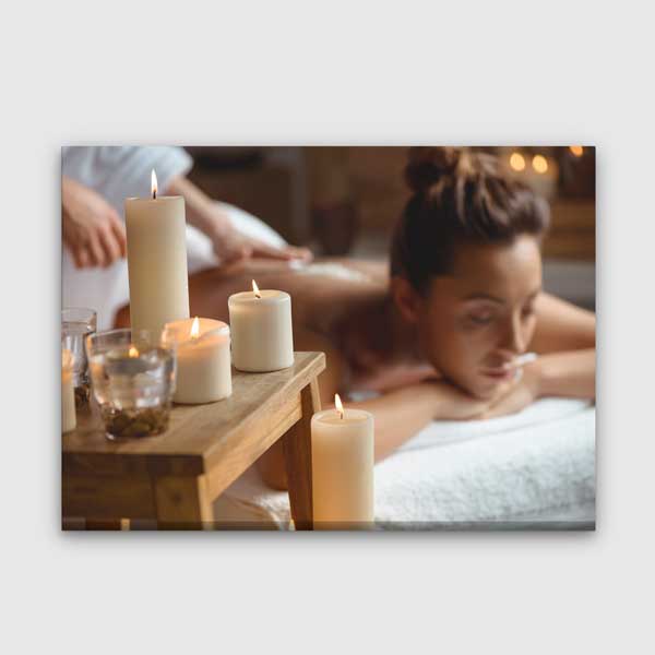Spa Mum Işığı Masaj Kanvas Tablo – 5925