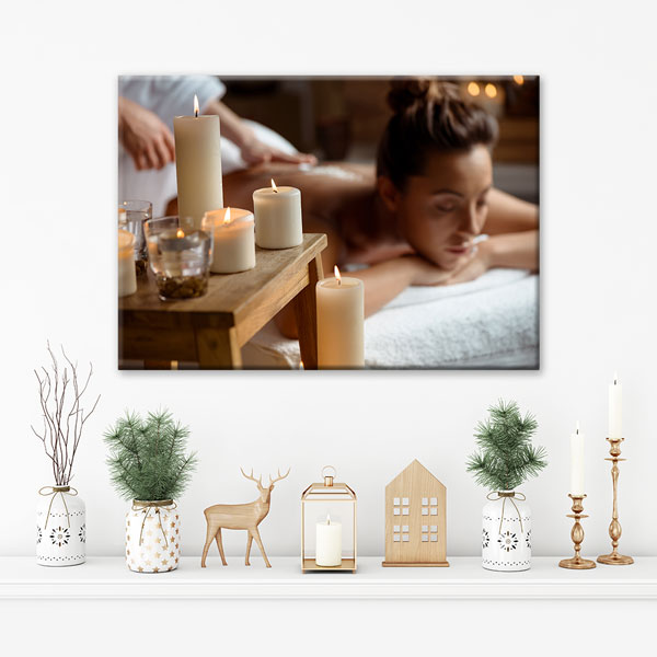 Spa Mum Işığı Masaj Kanvas Tablo – 5925