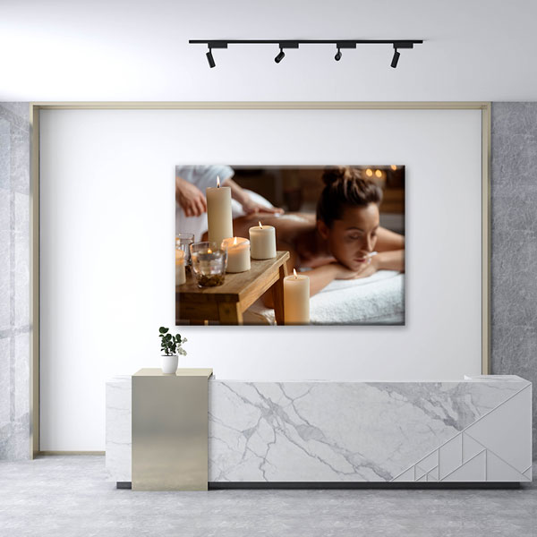 Spa Mum Işığı Masaj Kanvas Tablo – 5925