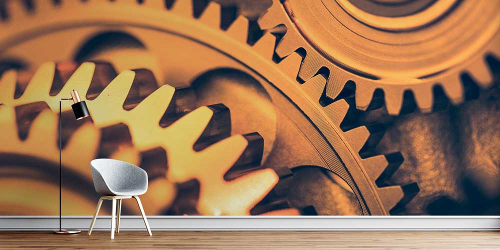 Endüstriyel Dişli Mekanizma Duvar Kağıdı 5480