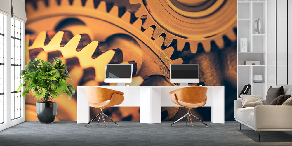 Endüstriyel Dişli Mekanizma Duvar Kağıdı 5480