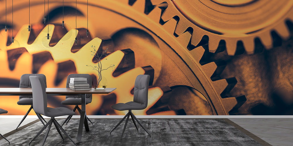 Endüstriyel Dişli Mekanizma Duvar Kağıdı 5480