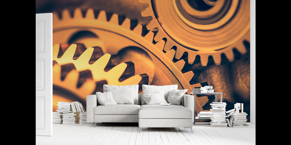 Endüstriyel Dişli Mekanizma Duvar Kağıdı 5480