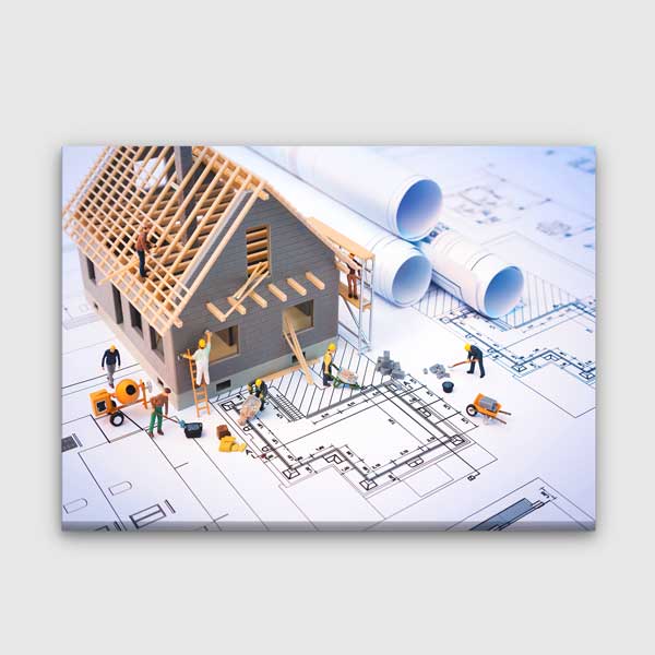 duvar-tasarimi-5531-00 İnşaat Projesi ve Mimarlık Temalı Duvar Tablosu | Kanvas Tablo – 5531