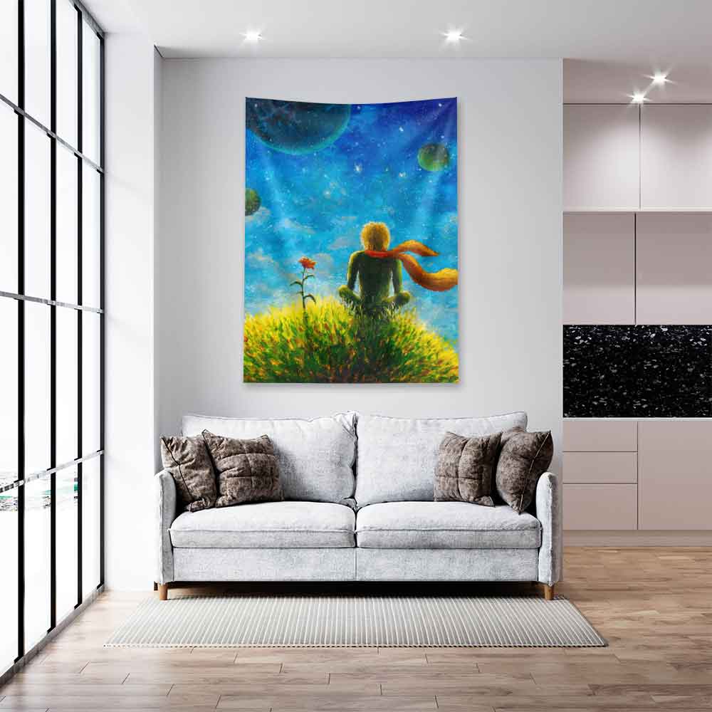 duvar-tasarimlari-4364-01 Küçük Prens Uzay Manzarası Duvar Örtüsü 4364