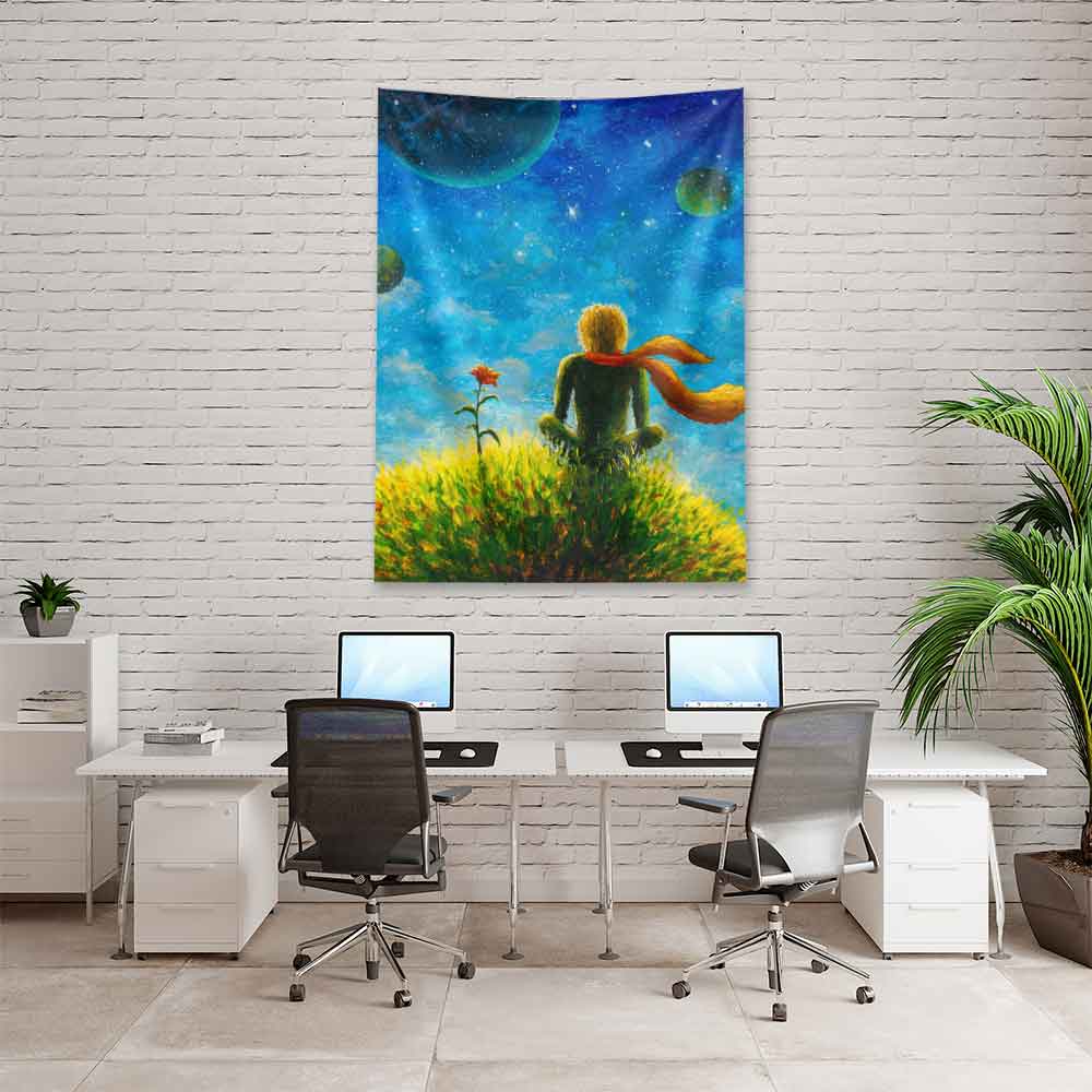 duvar-tasarimlari-4364-02 Küçük Prens Uzay Manzarası Duvar Örtüsü 4364
