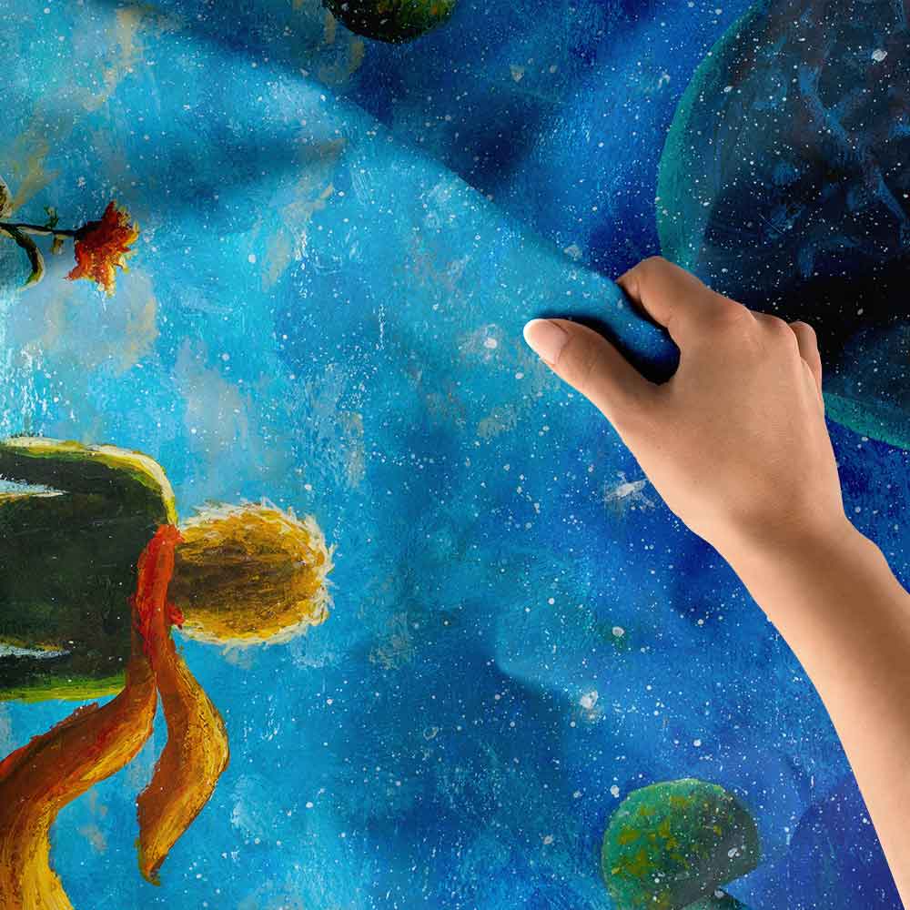 duvar-tasarimlari-4364-05 Küçük Prens Uzay Manzarası Duvar Örtüsü 4364