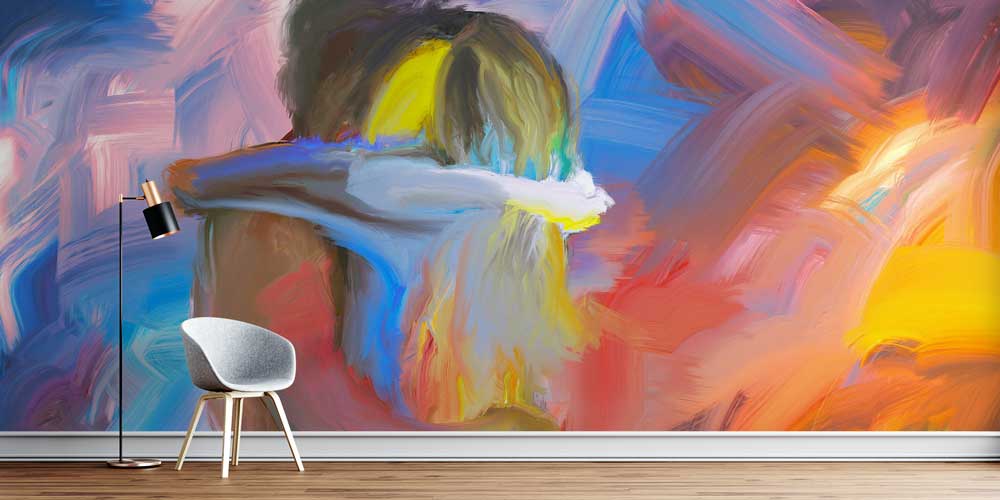 Soyut Romantik Sarılma Duvar Kağıdı 4490