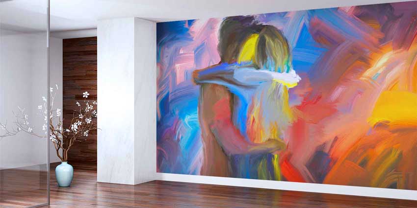 Soyut Romantik Sarılma Duvar Kağıdı 4490