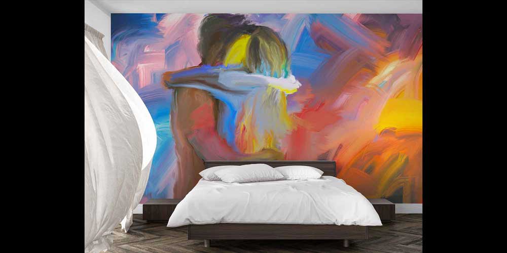 Soyut Romantik Sarılma Duvar Kağıdı 4490