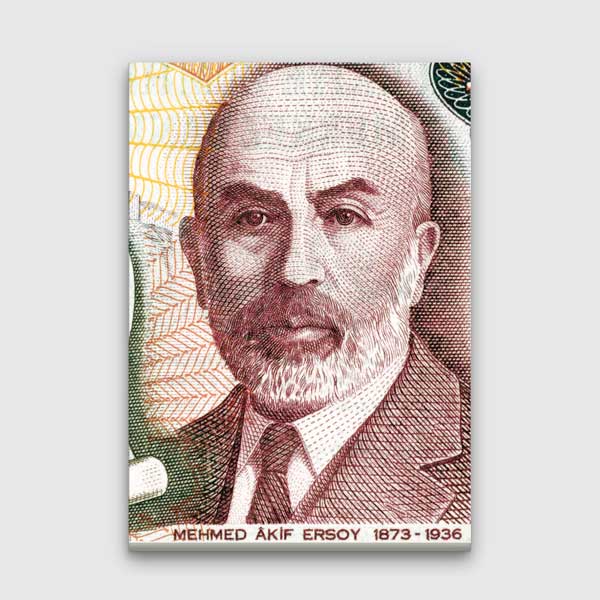 Mehmet Akif Ersoy Portre Tablosu - İstiklal Marşı Şairi Duvar Dekoru – G-206