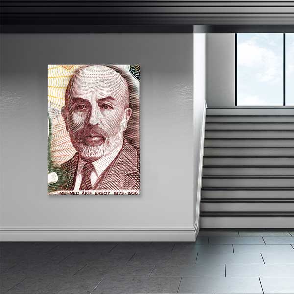 Mehmet Akif Ersoy Portre Tablosu - İstiklal Marşı Şairi Duvar Dekoru – G-206