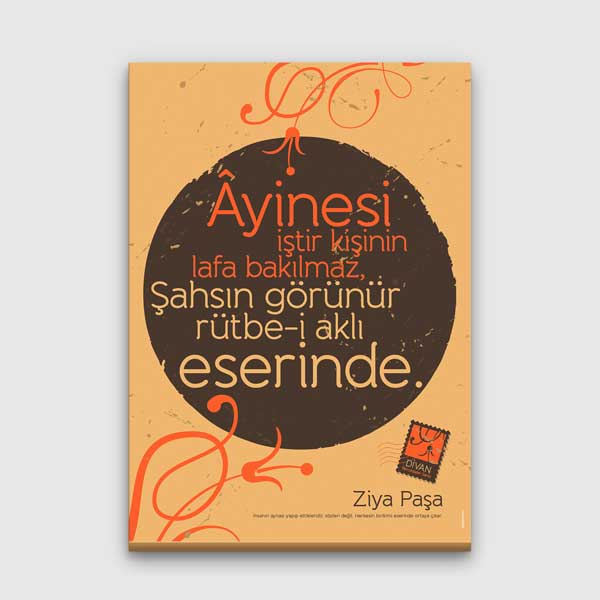 Ziya Paşa "Âyinesi İştir Kişinin" Sözü Tablosu - Divan Edebiyatı Dekoru – G-242