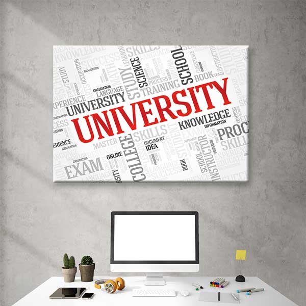 Üniversite Kelime Bulutu Tablosu: Eğitim ve Başarı Odaklı Dekor – 3205