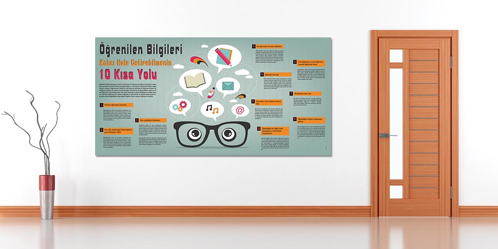 Öğrenilen Bilgileri Kalıcı Hale Getirmenin 10 Kısa Yolu Posteri - Okul ve Eğitim 4114