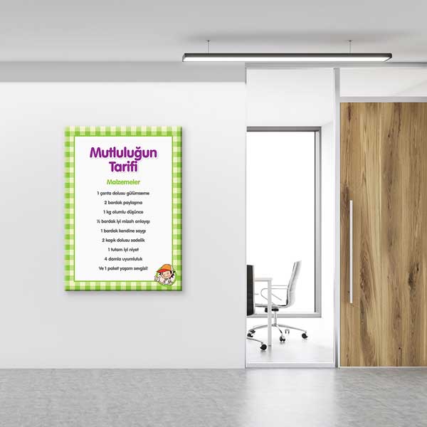 "Mutluluğun Tarifi" Eğitim Posteri - Pozitif Düşünce ve Yaşam Sevgisi – B-841
