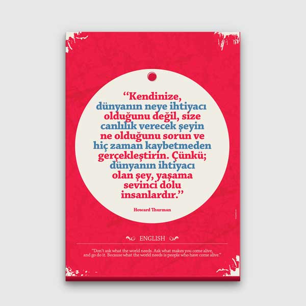 "Canlılık Veren Şeyi Yap" Howard Thurman Motivasyon Tablosu – B-904