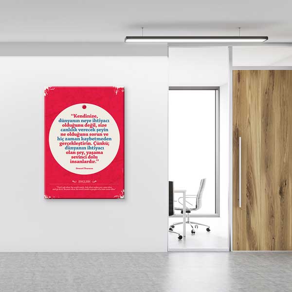 "Canlılık Veren Şeyi Yap" Howard Thurman Motivasyon Tablosu – B-904