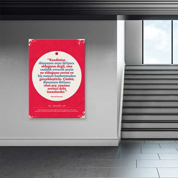 "Canlılık Veren Şeyi Yap" Howard Thurman Motivasyon Tablosu – B-904