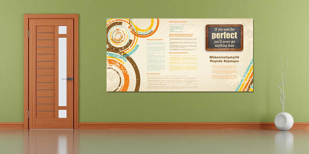Mükemmeliyetçilik Peşinde Koşmayın Duvar Dekoru 3009