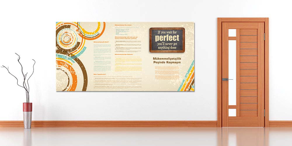Mükemmeliyetçilik Peşinde Koşmayın Duvar Dekoru 3009
