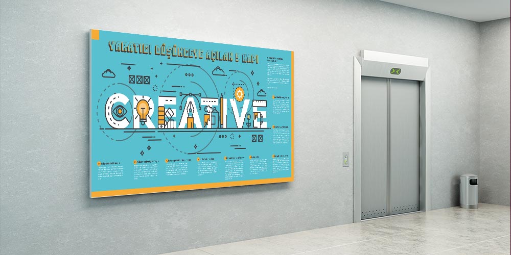 Yaratıcı Düşünceye Açılan 5 Kapı Posteri - Eğitim ve İlham Panosu 3102