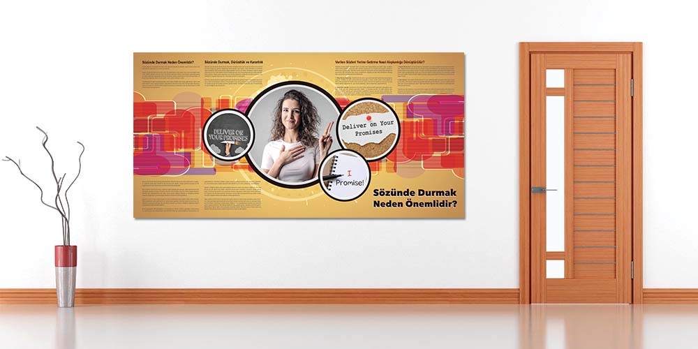 egitim-posterleri-3054-02 Sözünde Durmak ve Güvenilirlik Motivasyon Posteri 3054