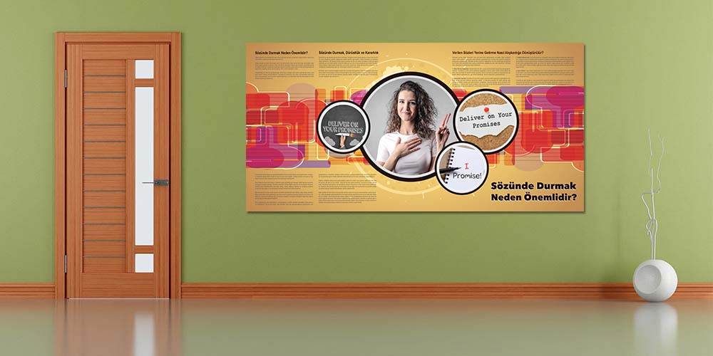 egitim-posterleri-3054-04 Sözünde Durmak ve Güvenilirlik Motivasyon Posteri 3054