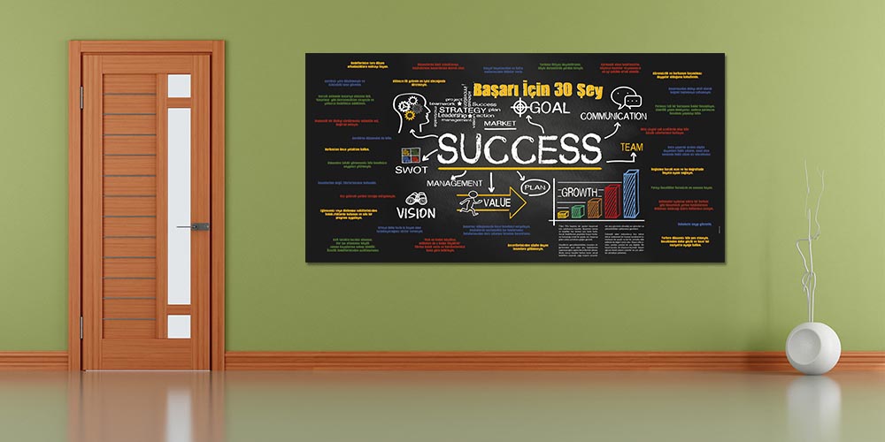 Başarı İçin 30 Şey Duvar Dekoru 3081