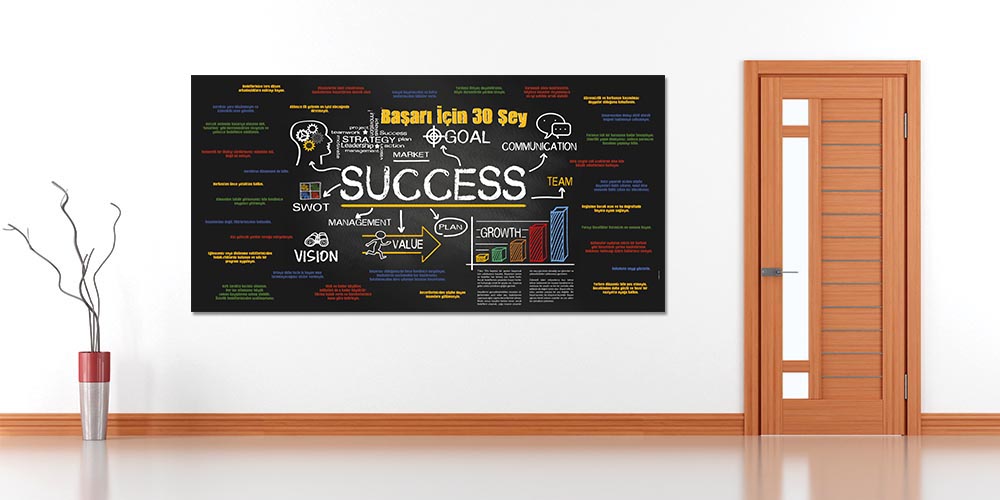 Başarı İçin 30 Şey Duvar Dekoru 3081