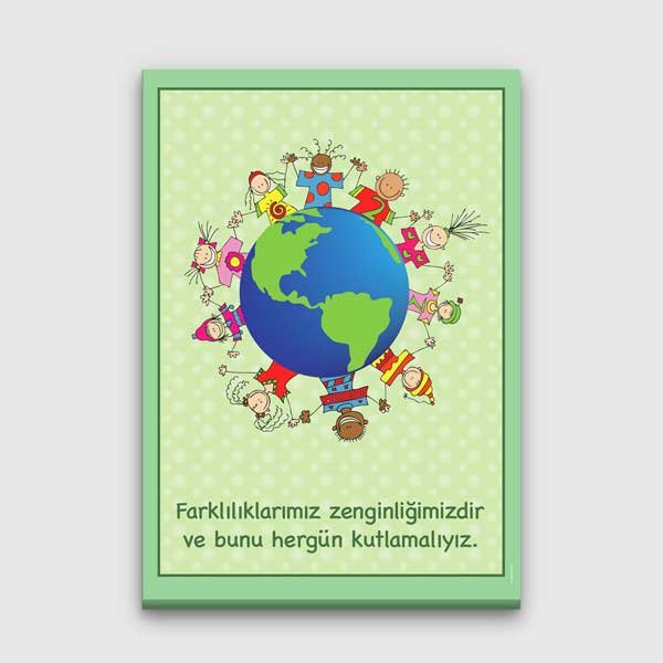 "Farklılıklarımız Zenginliğimizdir" Okul Posteri - Evrensel Değerler ve Kapsayıcılık – B-827