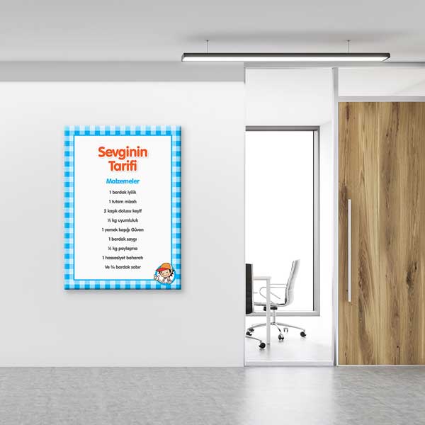 "Sevginin Tarifi" Eğitim Posteri - Değerler Eğitimi ve Paylaşma Konseptli – B-842