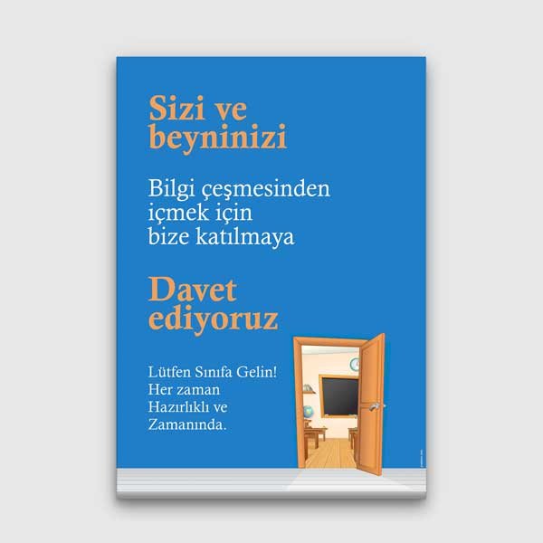 "Bilgi Çeşmesine Davet" Okul Sınıf Motivasyon Tablosu – B-875