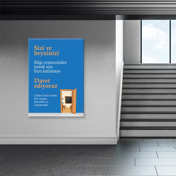 "Bilgi Çeşmesine Davet" Okul Sınıf Motivasyon Tablosu – B-875