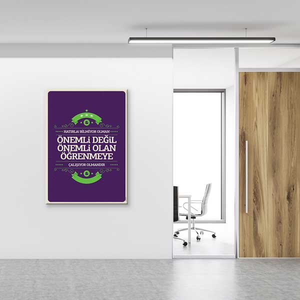 "Öğrenmeye Çalışmak Önemli" Eğitim ve Motivasyon Tablosu – B-886