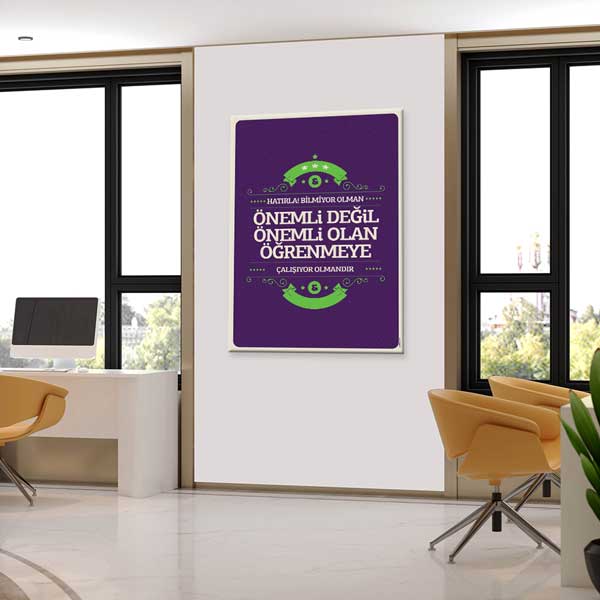 "Öğrenmeye Çalışmak Önemli" Eğitim ve Motivasyon Tablosu – B-886