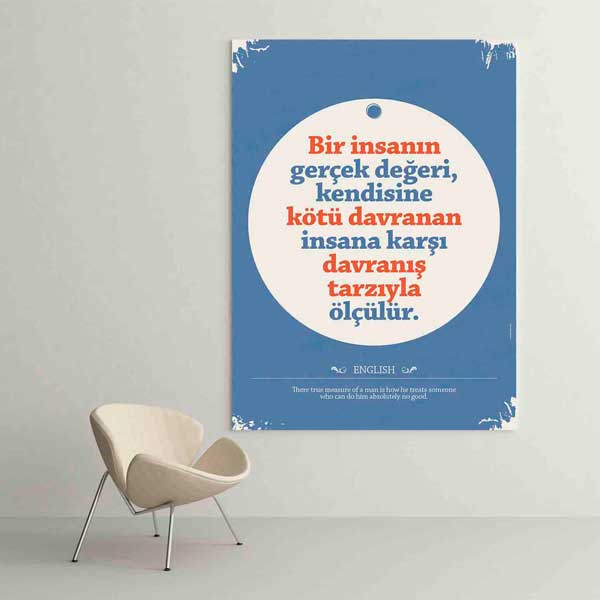 "Gerçek Değer Davranışla Ölçülür" Karakter Gelişimi Motivasyon Tablosu – B-900