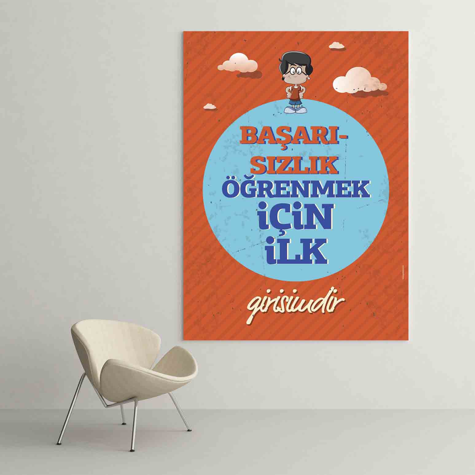 "Başarısızlık Öğrenmek İçin İlk Girişimdir" Motivasyon Tablosu – B-905