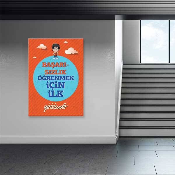 "Başarısızlık Öğrenmek İçin İlk Girişimdir" Motivasyon Tablosu – B-905
