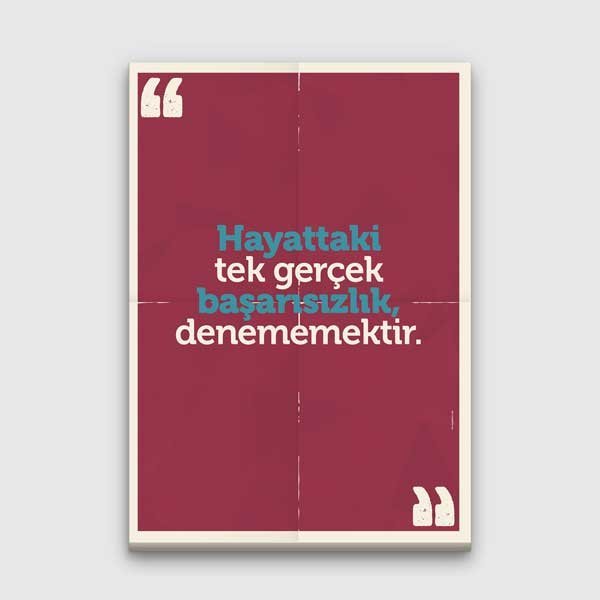 "Denememek En Büyük Başarısızlık" Motivasyon Tablosu – B-933
