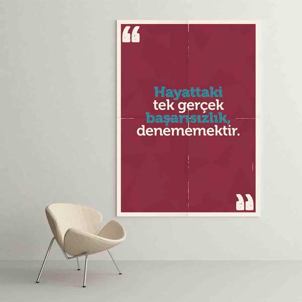"Denememek En Büyük Başarısızlık" Motivasyon Tablosu – B-933
