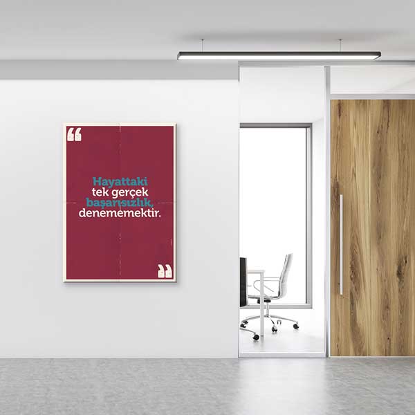 "Denememek En Büyük Başarısızlık" Motivasyon Tablosu – B-933