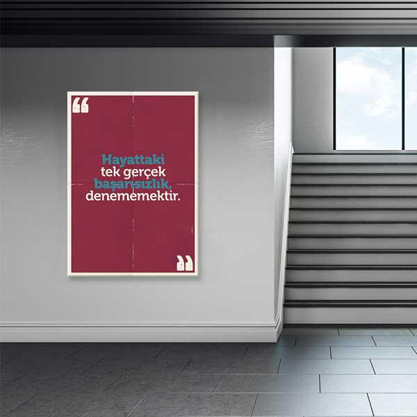 "Denememek En Büyük Başarısızlık" Motivasyon Tablosu – B-933