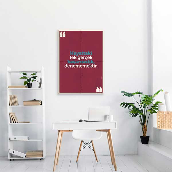 "Denememek En Büyük Başarısızlık" Motivasyon Tablosu – B-933