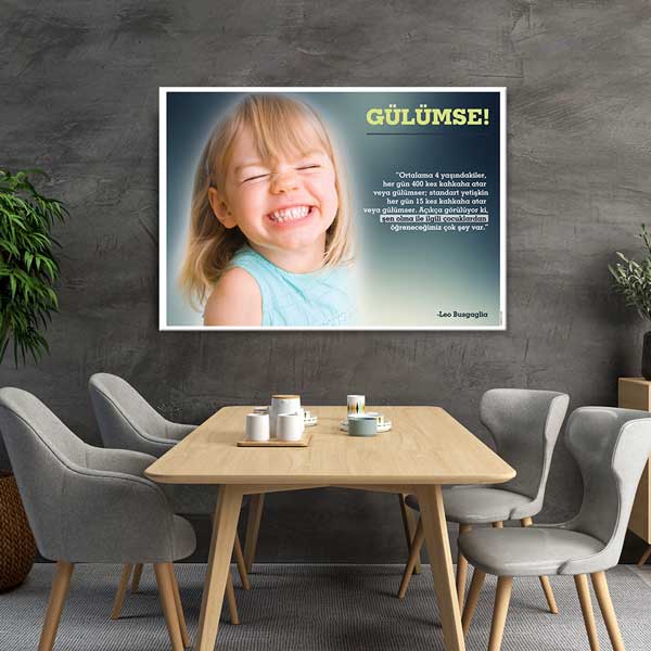 Leo Buscaglia Gülümseme Motivasyon Tablosu – F-512